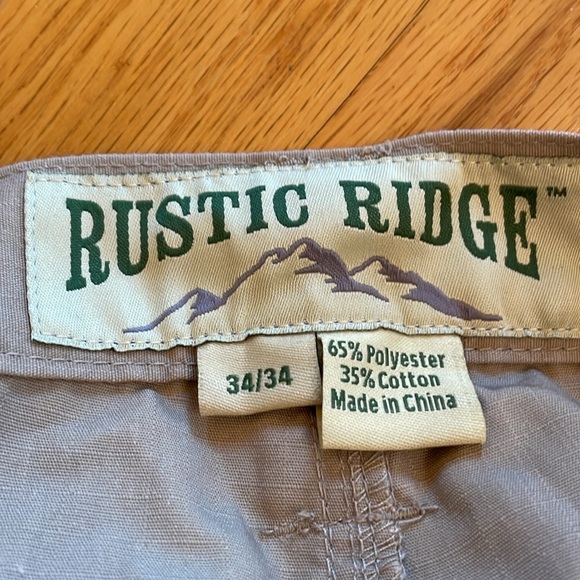 Men’s cargo pants khaki 34. X 34 Rustic Ridge smoke free home - Picture 2 of 4